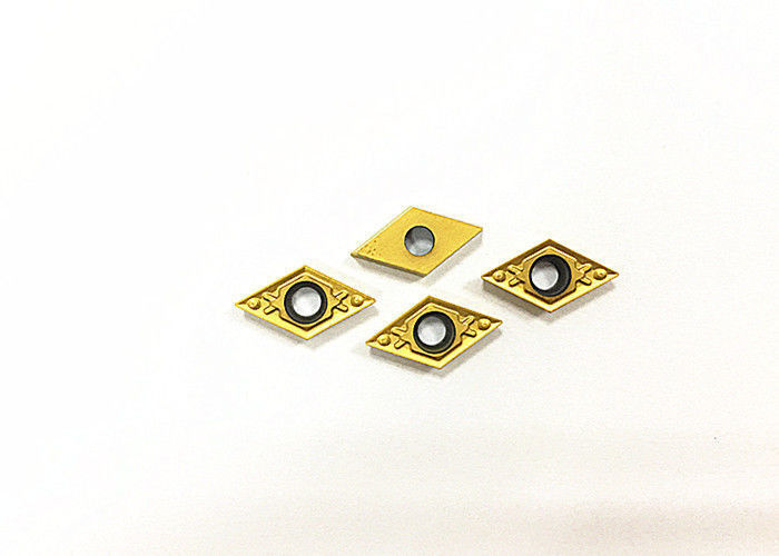 Herramientas de torneado por CNC Inserciones de torneado cermet de color dorado Resistencia a la oxidación DCMT07 DCMT11